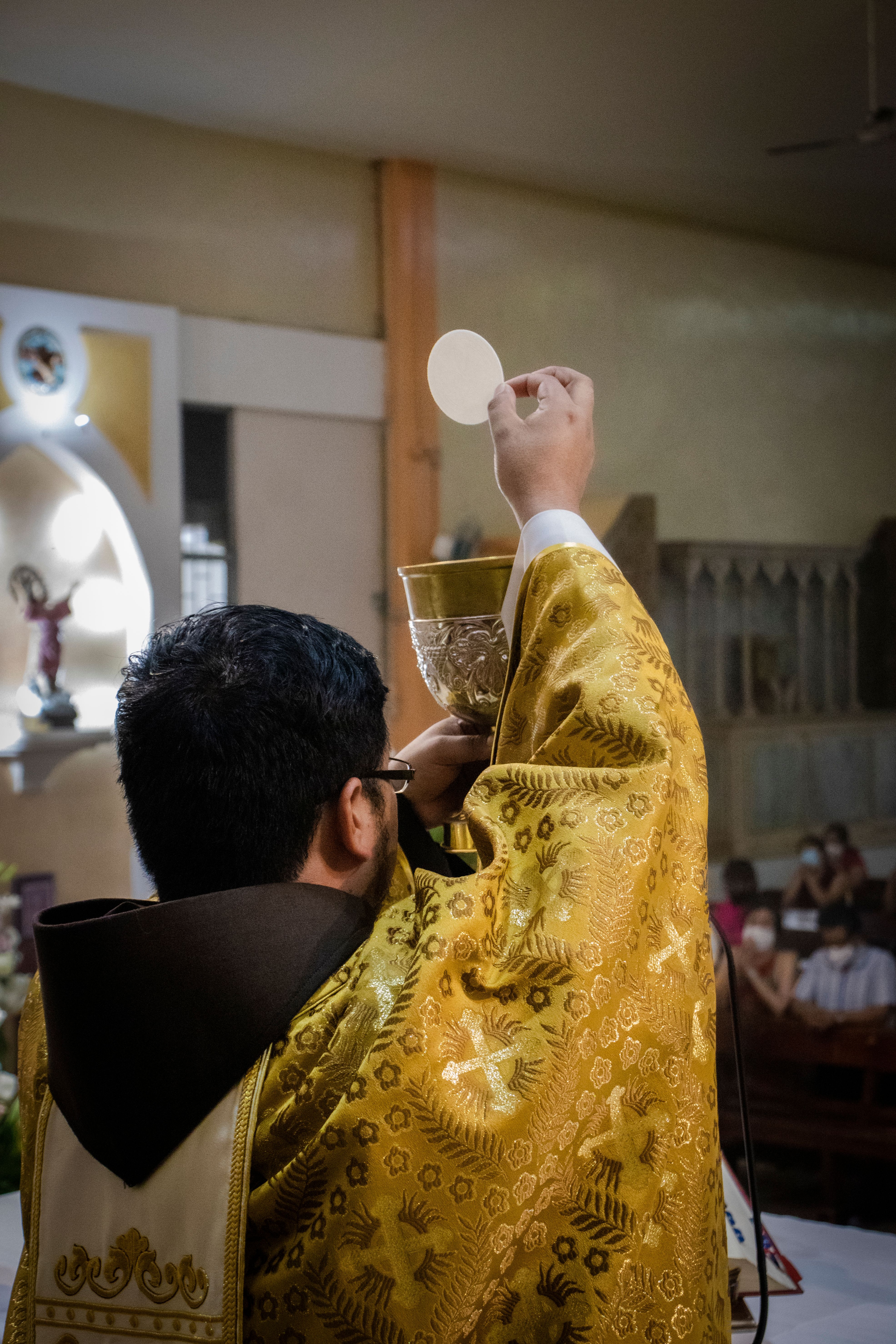 Parishioners gathered at Our Lady Consoler of the Afflicted Church